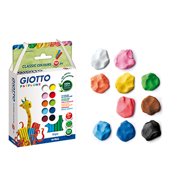 Plasticina 10 Cores Patplume Giotto 10x20g