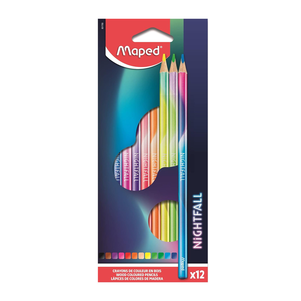 Lápis Cor 12un Cx Cartão Maped Nightfall