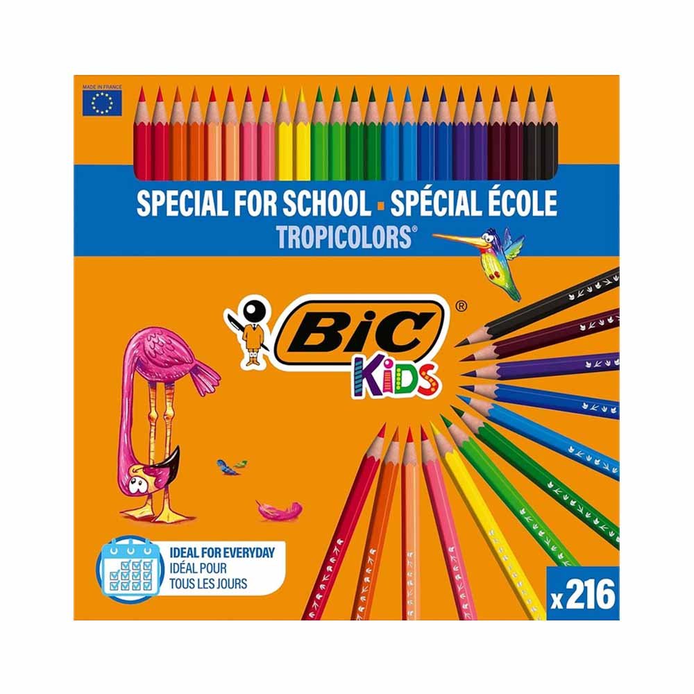 Lápis Cor 216un Cx Escolar Bic Kids Tropicolors 18cm