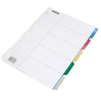 Separadores A4 Plástico Cores Sortidas 10un