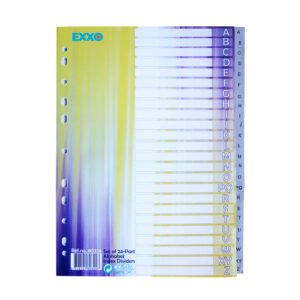 Separadores A4 Plástico Cinza (A a Z)