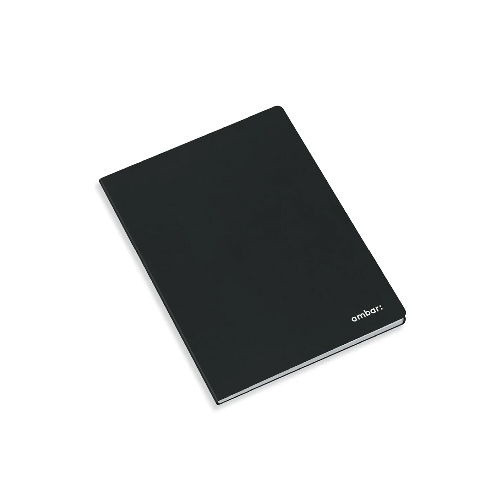 Caderno Agrafado A5 Pautado Ambar Preto 80Fls 1un