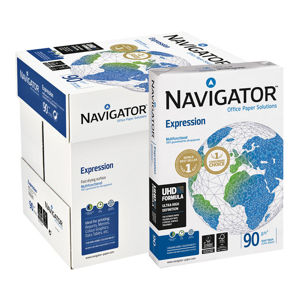 Papel 090gr Fotocopia A3 Navigator Expression 5x500Fls