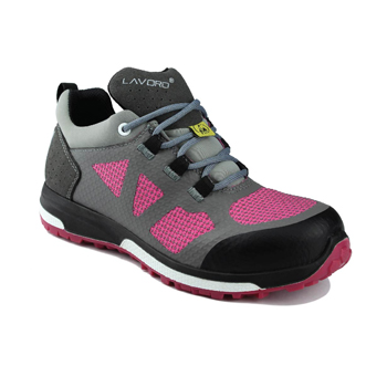 Sapatos Segurança Tam 35 Baixo S3 HRO SRC Leia Cinza/Rosa