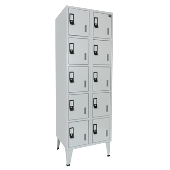 Cacifos Metálicos Duplo 10 Cacifos 600x500x1900mm Cinza