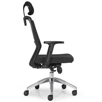 Cadeira Operativa c/Braços Thalis + Encosto Cabeça Preto