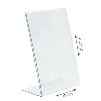 Expositor Suporte Porta Folhetos Acrilico 10x21,2 em L