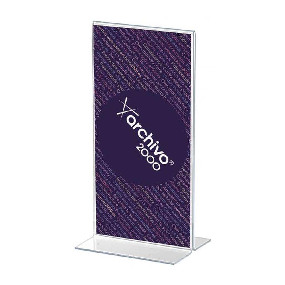 Expositor Mesa 070x100x215mm 1/3 A4 em T Vertical