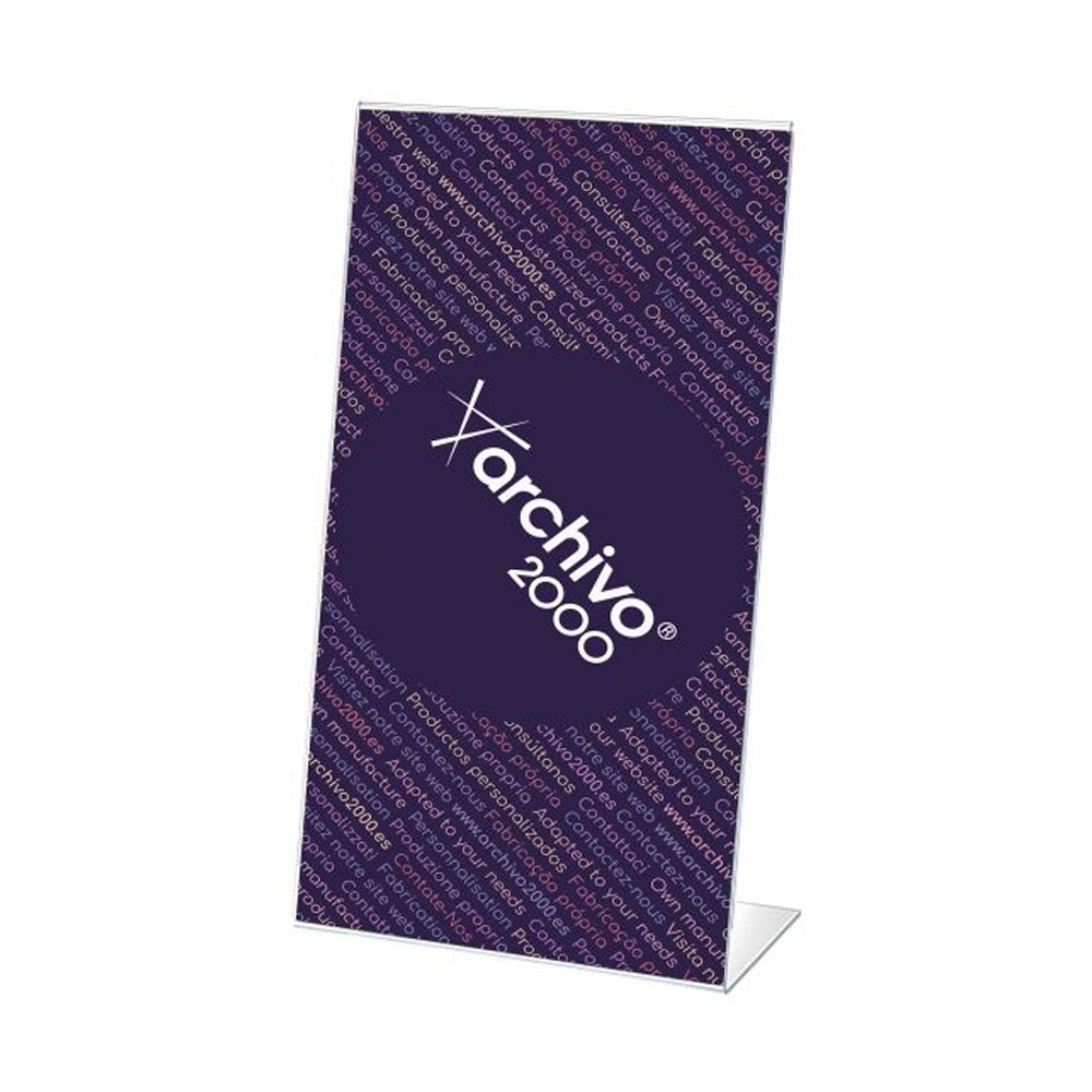 Expositor Suporte Porta Folhetos Acrilico 10x21,2cm em L