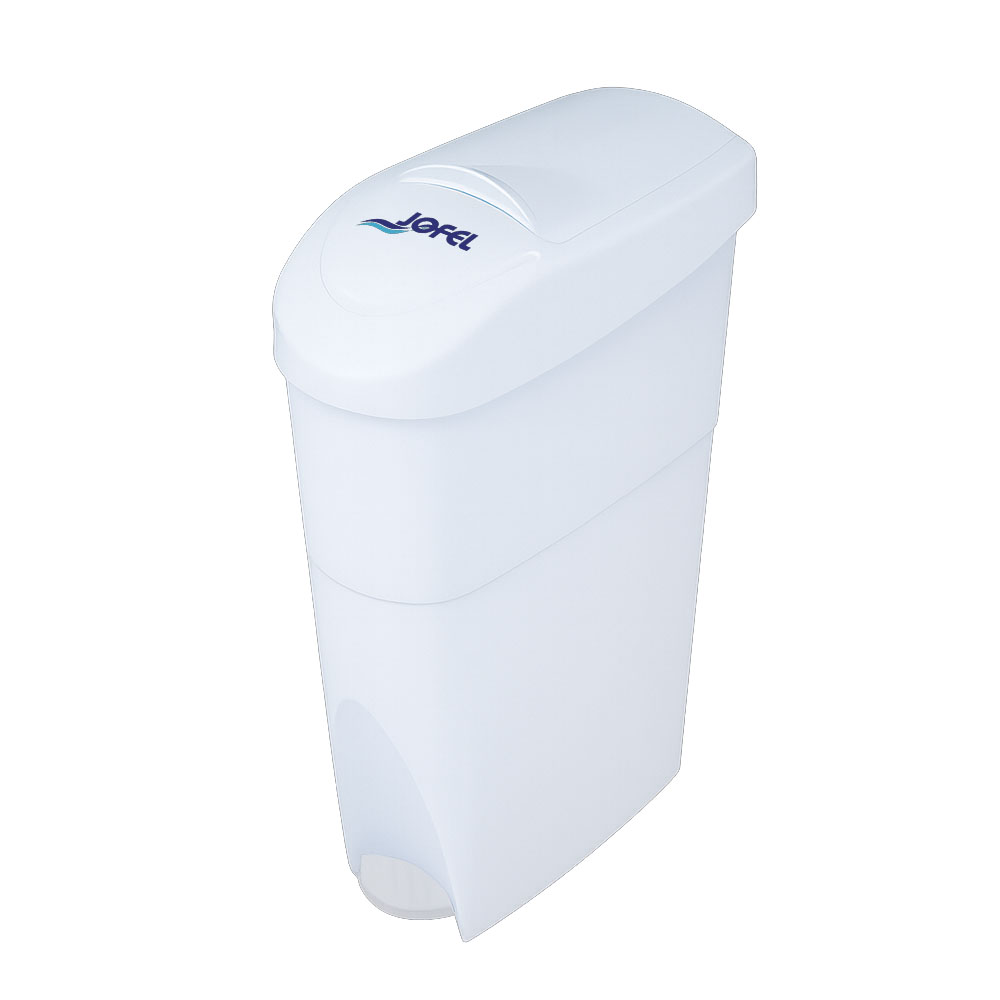 Contentor 15L WC Feminino Branco com Pedal