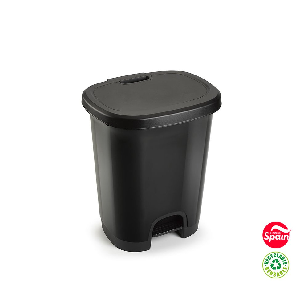 Contentor 18L Preto com Pedal