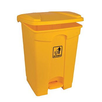 Contentor 45L Plástico Amarelo com Pedal