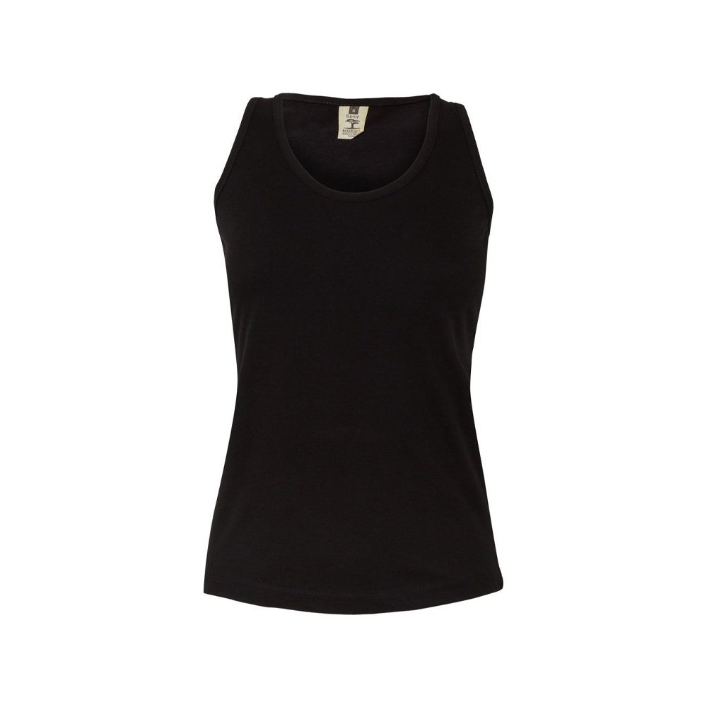 Top Alças Mulher 100% Algodão RingSpun 155g Preto Tam.M