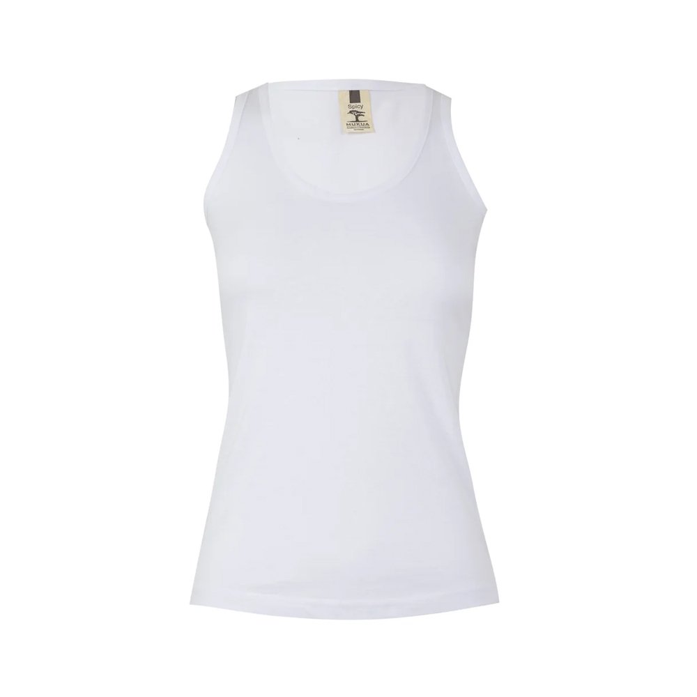 Top Alças Mulher 100% Algodão RingSpun 155g Branco Tam.M