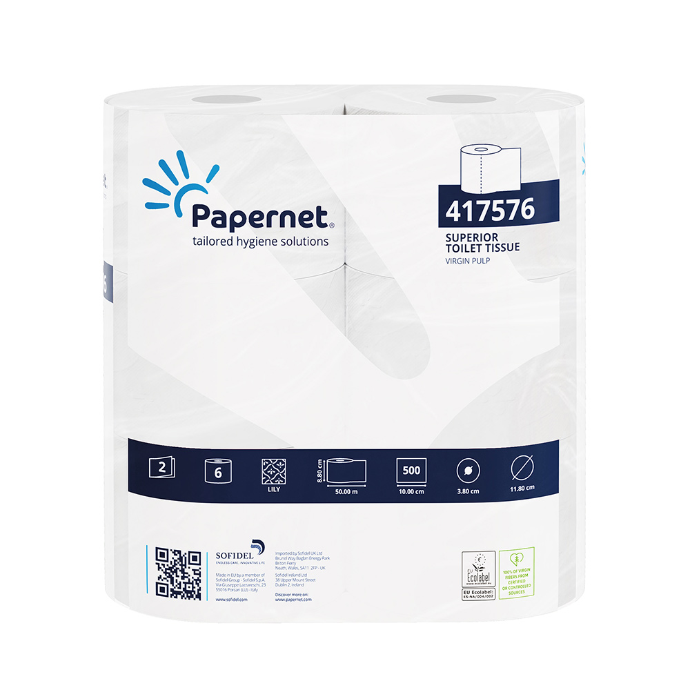 Papel Higiénico Doméstico 50mts 2Fls 31g PAPERNET 6 Rolos
