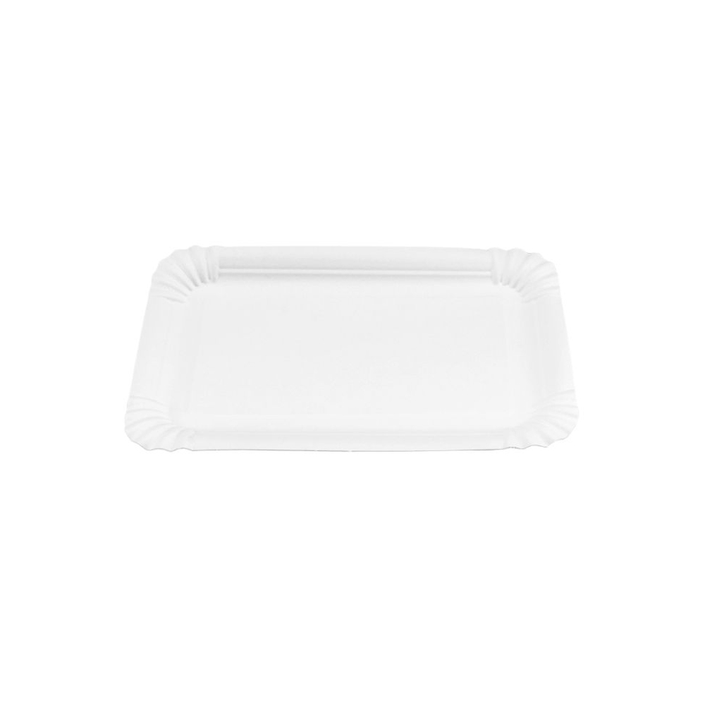Travessas Cartão Retangular Branco 20x13cm 100un