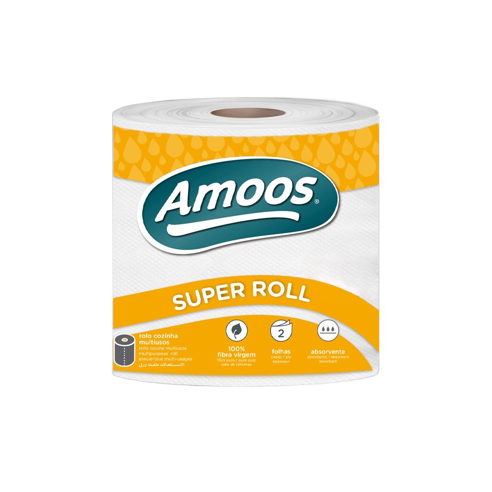 Rolo Multiusos 070mx22cm 38g 2Fls AMOOS Super Roll 1un