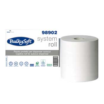 Rolo Toalhas Mão AutoCorte 250mx21cm 2Fls BULKYSOFT 6un