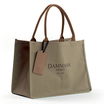 Saco de Compras Dammann Frères Kaki Brun