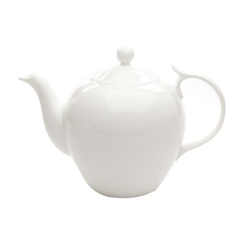 Bule Porcelana Bone China Branco com Filtro 1,4L