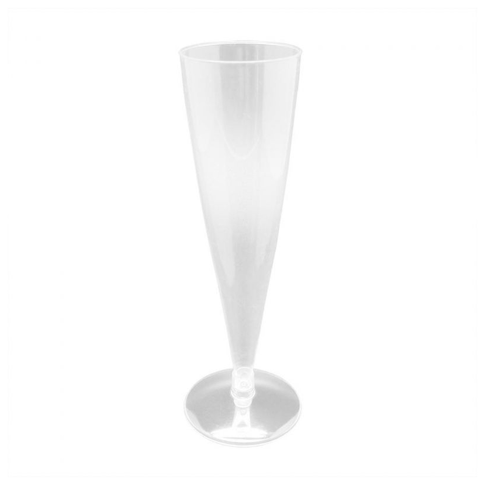 Copos Flute Reutilizáveis PS Transparente 150ml 10un