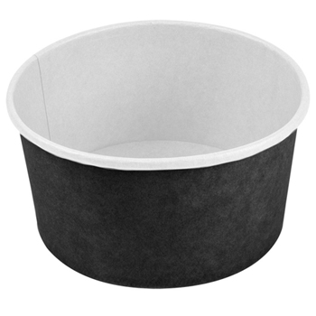 Saladeiras 1000ml Cartão Redondo  Ø150mm Cor Preto 50un