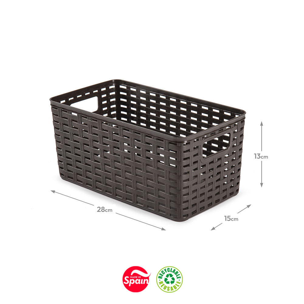 Caixa Arrumação Rattan Nº1 5L Wengue