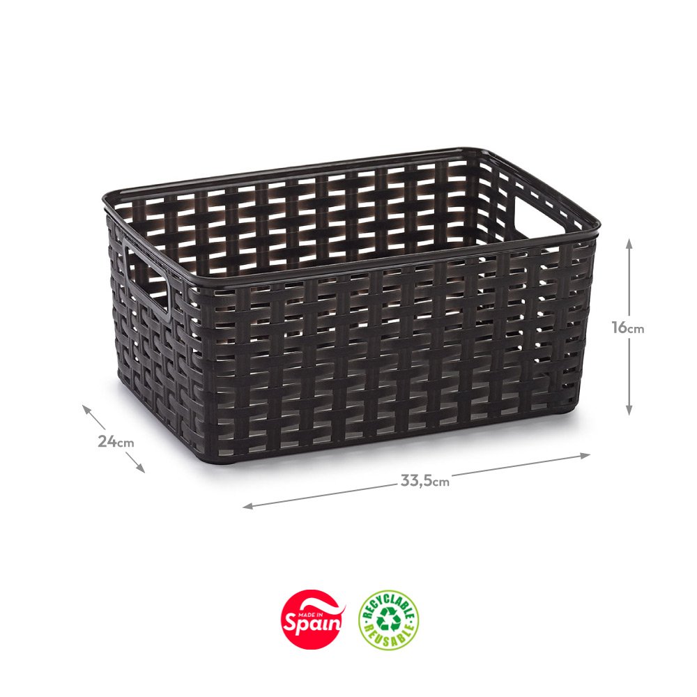 Caixa Arrumação Rattan Nº3 10L Wengue