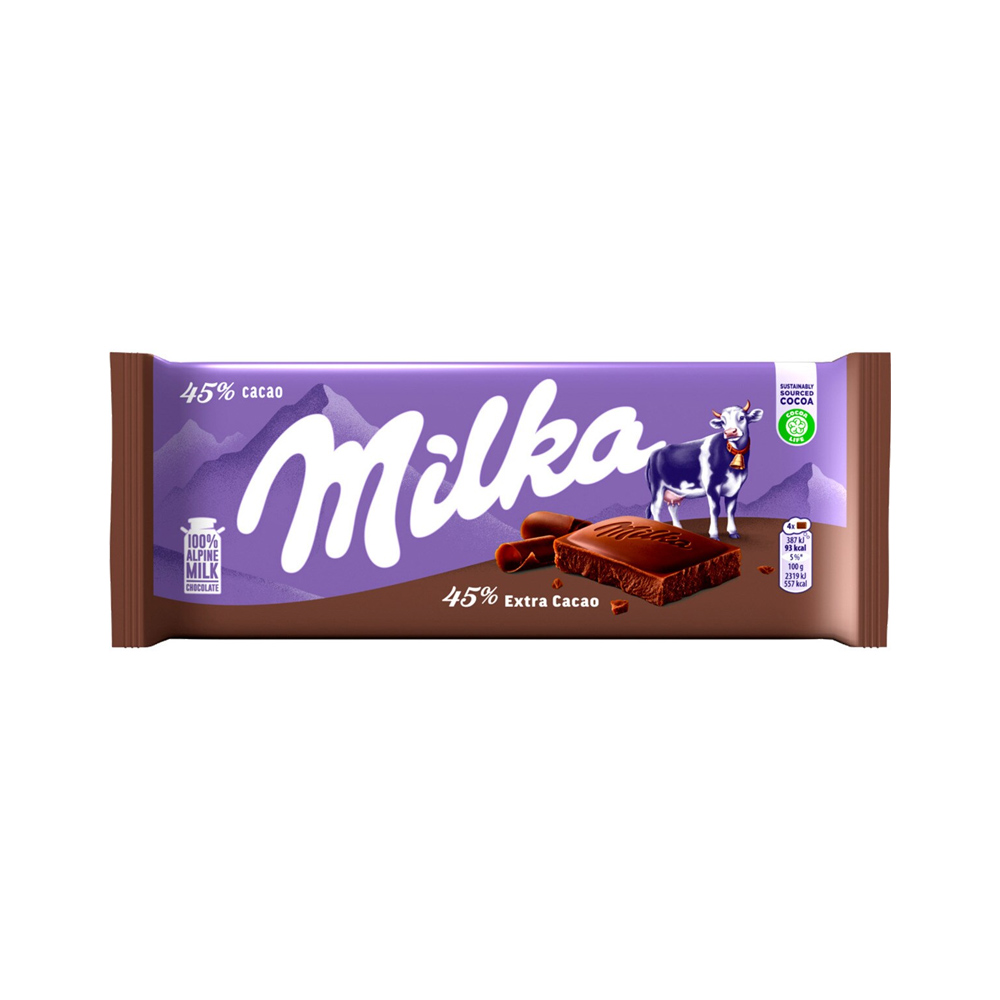Tablete Chocolate Milka Extra Cacau 90g