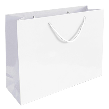 Saco 54x13x44cm Papel Couché 200g c/Asas Cordão Branco 1un