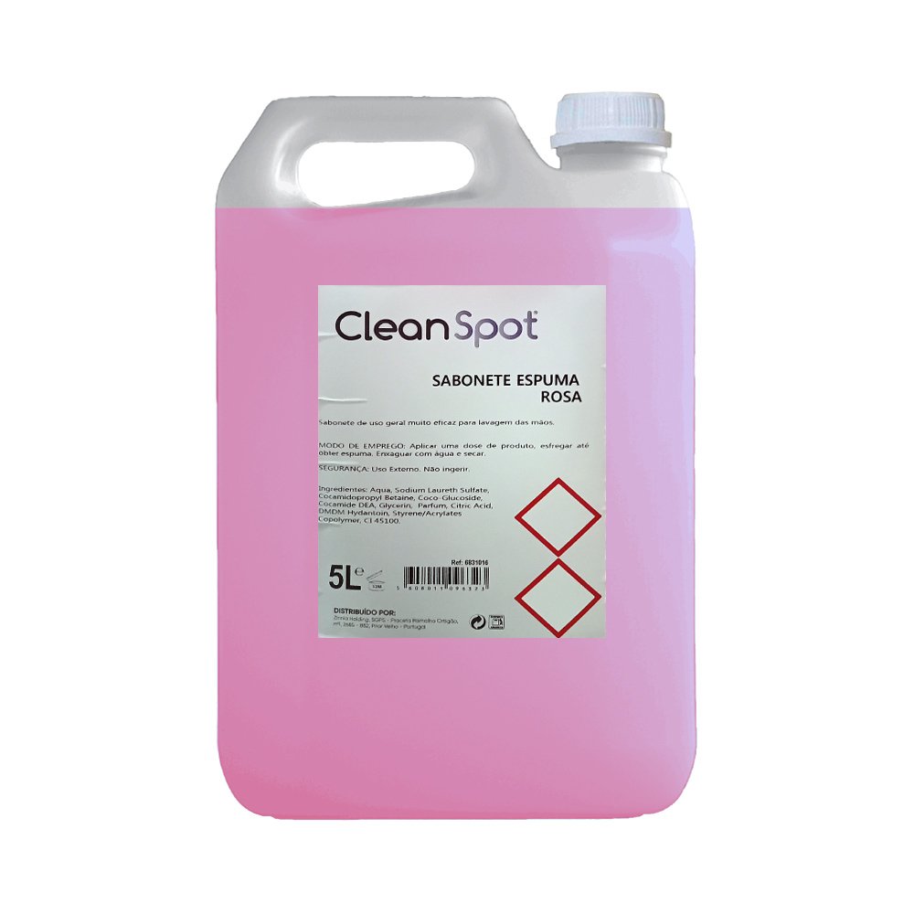 Sabonete Espuma Mãos Cleanspot Rosa 5L