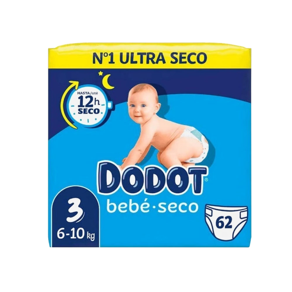 Fraldas Dodot T3 (6-10kg) Bebé Seco 62un