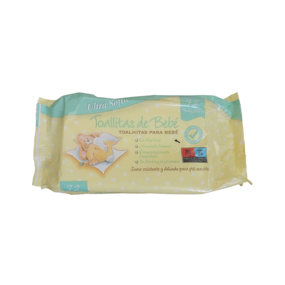Toalhitas Ultra Softs Baby Aloe Vera 72un