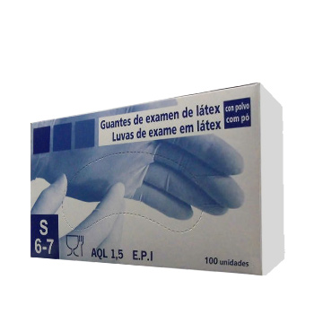 Luvas Látex Tamanho S c/Pó 100un
