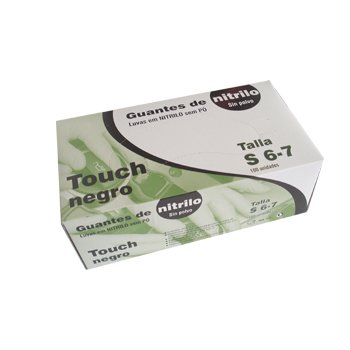 Luvas Nitrilo Tamanho S s/Pó Preto 100un