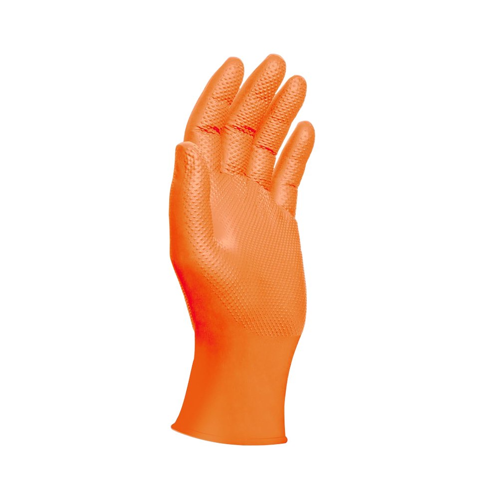 Luvas Nitrilo Tamanho XL s/Pó Laranja 100un