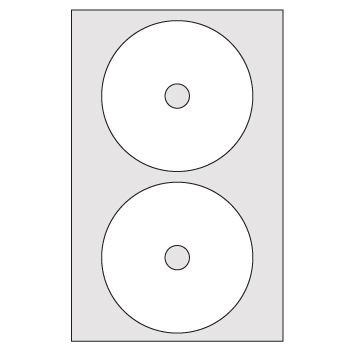 Etiquetas 117mm Multi3 para CD ou DVD 100 folhas 200un