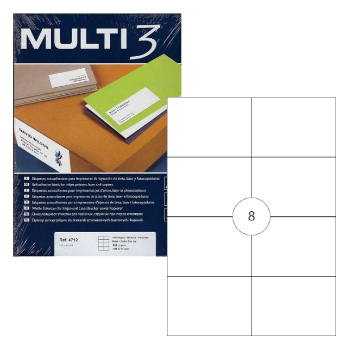 Etiquetas 105x074mm 100Fls A4 Multi3 800un