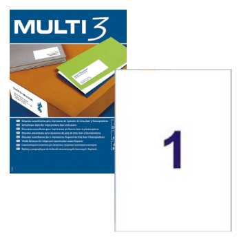 Etiquetas 210x297mm 100Fls A4 Multi3 100un