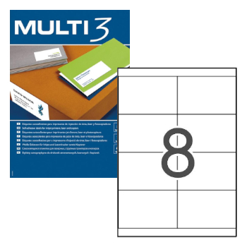 Etiquetas 105x070mm 100Fls A4 Multi3 800un