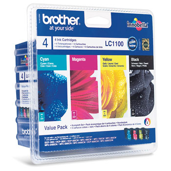 Pack Tinteiros Brother LC1100VALBP 4 Cores