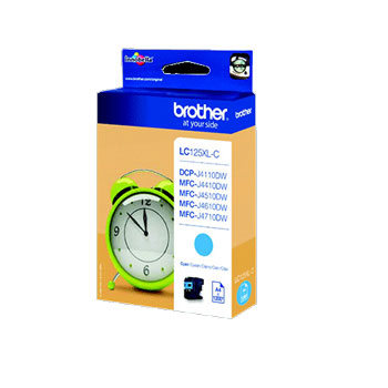 Tinteiro Brother LC125XLC Azul 13,1ml 1200 Pág.