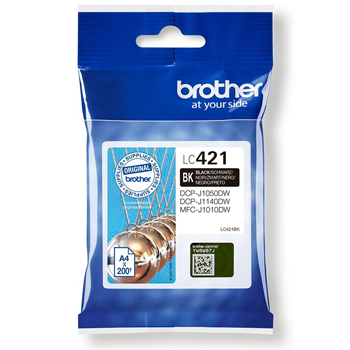 Tinteiro Brother LC421BK Preto 200 Pág.