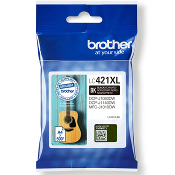Tinteiro Brother LC421XLBK Preto 500 Pág.