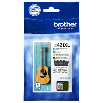 Pack Tinteiros Brother LC421XLVAL 4 Cores 500 Pág.