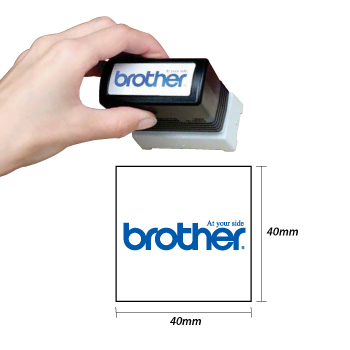 Carimbo 40x40mm Azul Brother PR4040E6P 6un