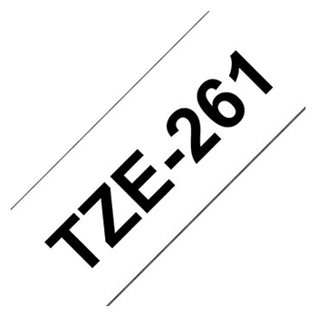 Fita Laminada 36mmx8mts Branco/Preto