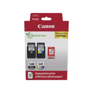 Pack Tinteiros Canon 540/541 Preto/Cor + Papel 5225B013