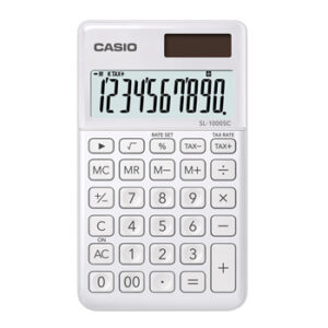 Calculadora de Bolso Casio SL1000SCWE Branco 10 Digitos