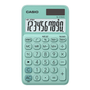Calculadora de Bolso Casio SL310UCGN Verde Claro 10 Digitos